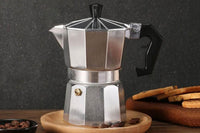 1/3/6 Cups Moka Latte Stainless Pot Stovetop Espresso Coffee Maker