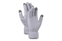 2 Pair Winter Thermal Warm Gloves for Men Women Touchscreen Knitted fleece gloves