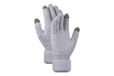 2 Pair Winter Thermal Warm Gloves for Men Women Touchscreen Knitted fleece gloves