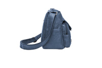 Retro Multi Pockets Crossbody Bag PU Leather Crossbody Shoulder Bag