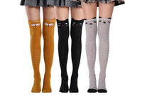 Lady Thigh High Stockings Cat Design Long Socks