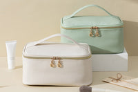 PU Leather Makeup Bag Portable Travel Cosmetic Case Organizer