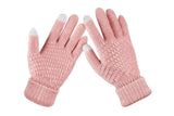 2 Pair Winter Thermal Warm Gloves for Men Women Touchscreen Knitted fleece gloves