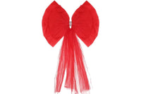 Organza Red Bow Christmas Wall Decorations for Door