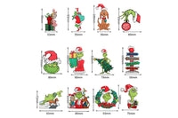 24PCS Grinch Inspired Christmas Tree Ornaments