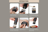 2Pcs USB Rechargeable Electric Salt and Pepper Grinder