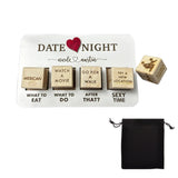 Date Night Dice After Dark Edition Wooden Dice Game for Couples