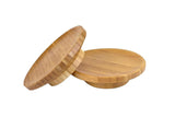 Set of 2Pcs Wine Glass Charcuterie Topper Bamboo Wine Glass Topper Coasters Food Tray