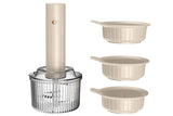 Electric Food Processor with 3 Serving Bowls 300W Wireless Chopper Cordless Meat Grinder