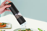2Pcs Electric Pepper Grinders LED Light Adjustable Coarseness