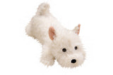Stress Relief Realistic West Highland White Terrier Plush Toy Soft Cuddly Lying Stuffed Dog Animal