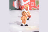 2Pcs 8cm Resin Santa Claus Pendants Christmas Hanging Decorations
