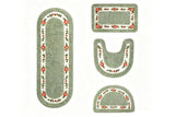 4Pcs Shaggy Mat Set Plush Bathroom Floor Mats Toilet Mat