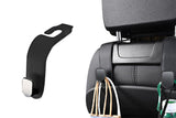 Black Car Seat Headrest Hook Hidden Leather Car Seat Hanging Hook