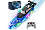 RC Boat with LED Lights 2.4Ghz Remote Control Racing Boat