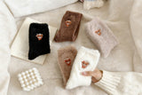 5 Pairs Mid Calf Socks with Cute Highland Cow Pattern