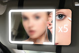 Car Sun Visor Vanity Mirror with Lights 5X Magnification Makeup Mirror