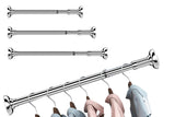 Adjustable Bathroom Telescopic Curtain Rail Rod Tension Extendable Hanging Pole