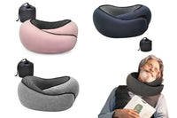 Memory Foam Travel Pillow for Sleep Neck Pillow with Storage Bag