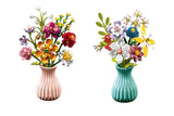 Flower Bouquet Building Blocks Set with Vase