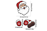 Outdoor Christmas Fence Peeker Decoration Santa Claus Xmas Garden Fence Sign