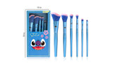 6 Pieces Stitch Inspired Spectrum Makeup Brushes Set