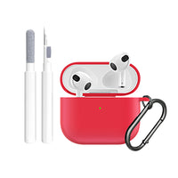 Silicone Protective Case for Apple AirPods Series with Cleaning Pen and Keychain