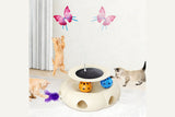 3-in-1 Automatic Toy for Cats Electric Interactive Butterfly & Feather Trackball Pet Toy