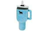 Tumbler Shaped Squeaky Dog Toy Squeaky Pet Toy with Embroidered Puppy Pattern