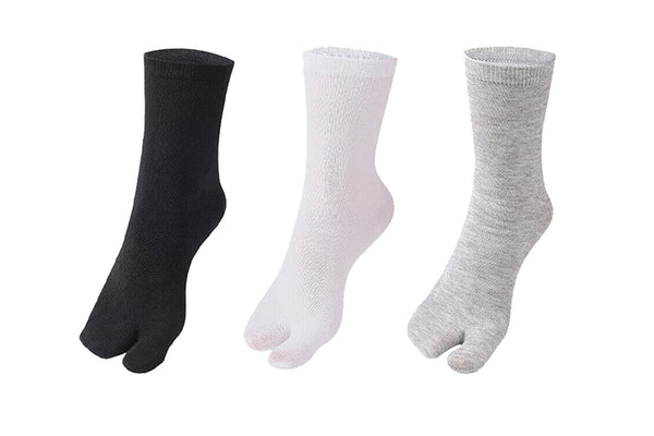 3 Pairs Flip Flop Socks Tabi Split Toe Socks Toe Socks for Men Women