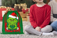 Grinch Drawstring Bags Christmas Candy Bag Gift Bag Xmas Party Storage Pouches