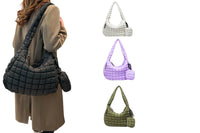 Puffer Crossbody Bag for Women Shopping Bag Pouch Soft Quilted Tote Bag