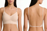 3pcs Women Seamless Bra No Underwire Backless Bralette Push Up Bra