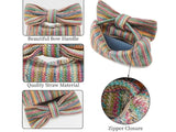 Ladies Straw Woven Handbag Butterfly Knot Clutch Bag