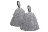 2-Pack Felt Sauna Hats - Quick Dry Bath Caps for Spa & Swimming