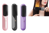 Portable Cordless Hair Straightener Brush Negative Ion Heating