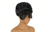 2-in-1 Double Layer Satin Bonnet with Eye Mask Sleep Cap Hair Wrap