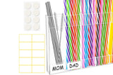 Acrylic Straw Holder Cabinet Door Organizer Reusable Tumbler Straw Storage Box