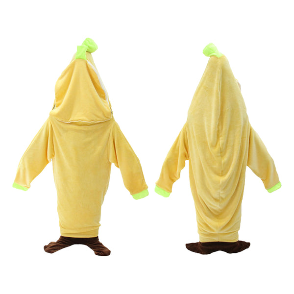 Wearable Banana Blanket Hoodie Sleeping Bag Banana Onesie