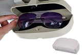 Car Sunglasses Holder Case Box Glasses Clip Auto Visor Card Ticket Organizer