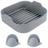 Reusable Air Fryer Liner Baking Tray with Gloves
