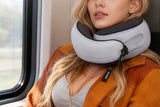 Ergonomic Travel Neck Pillow with Chin Support Massage Points and Hook