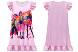 K-pop Cartoon Kids Pajamas Dress Princess Dress Sleepwear