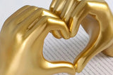 Heart Hands Statue Love Finger Decorations for Living Room Bedroom Bookshelf