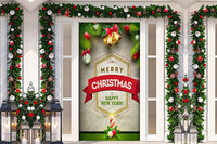 Christmas Door Cover Background Cloth Porch Backdrop Banner