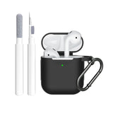 Silicone Protective Case for Apple AirPods Series with Cleaning Pen and Keychain