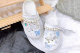 Butterfly Flower Pearl Chain Decoration Kit for Croc Shoes