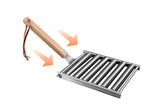 Sausage Roller Stainless Steel Rack Hot Dog Grill with Wooden Handle and 4 BBQ Skewers