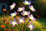 4 X Solar Flower Stake Lights 6 LED Solar Garden Stake Lights Outdoor Decorative Lights