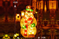 Christmas Decor LED Curtain Light Xmas Window Silhouette Light Decoration